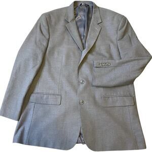Croft & Barrow Blazer Mens Sz 46R Gray Classic Fit Sport Coat Suit Tuxedo Career